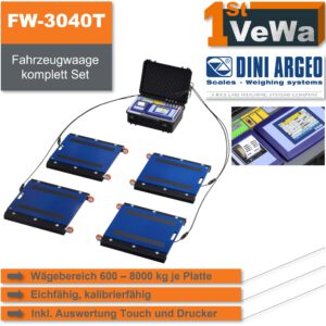 Fahrzeugwaage FW-3040T – mobil mit Touchdisplay