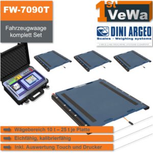 Fahrzeugwaage FW-7090T – mobil mit Touchdisplay
